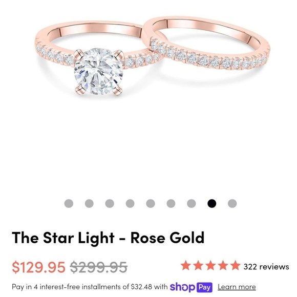 Modern Gents wedding and engagement set:The Starlight - Picture 3 of 5